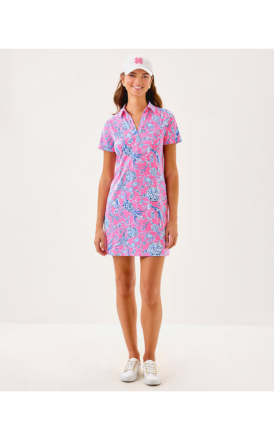 DUNE UPF 50+ SHORT SLEEVE DRESS, ROUSSEAU PINK BAREFOOT BEACHCOMBERS