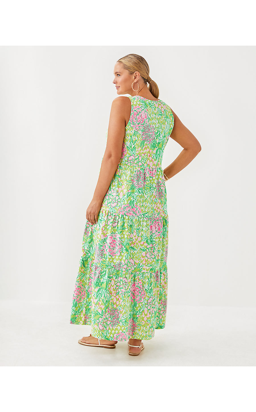 SYDNEE MAXI DRESS, FAUNA GREEN LIME FEELING GOOD