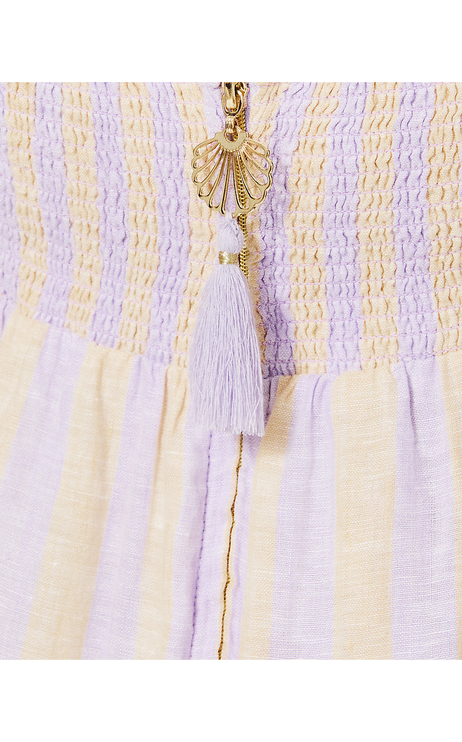 JAVANNE LINEN MAXI DRESS, LILAC OPAL ISLAND SECRETS STRIPE