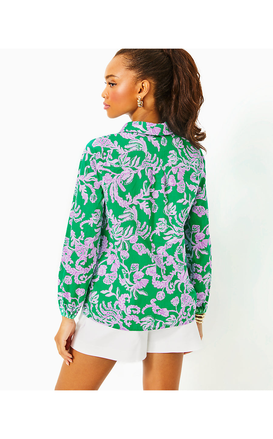 JAE TUNIC, BRAZILIAN GREEN SALTY SANDBAR ENGINEERED TUNIC