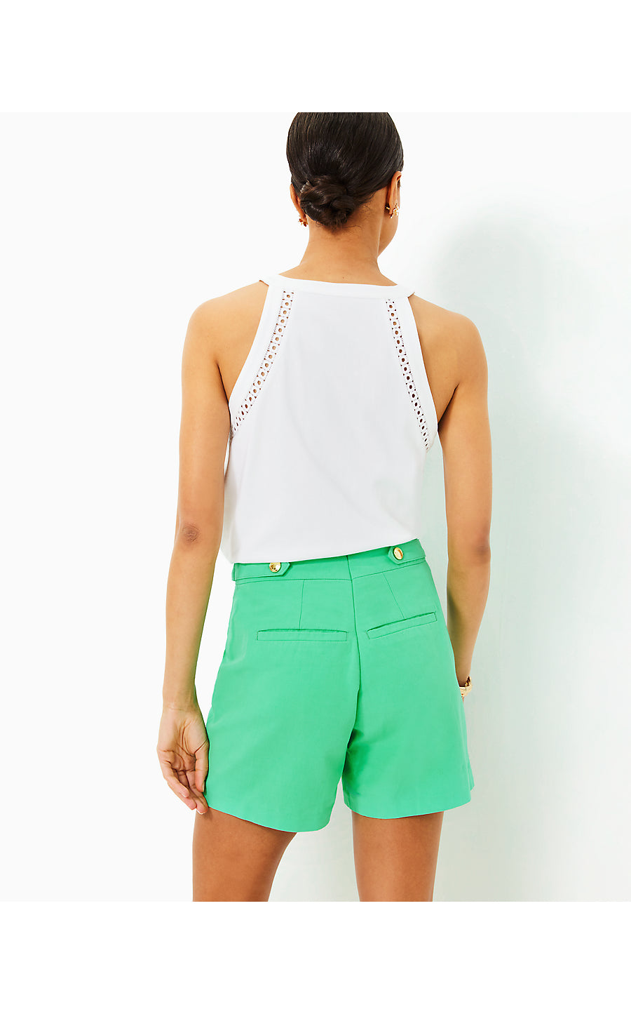 DELORIA LINEN SHORT, SPEARMINT