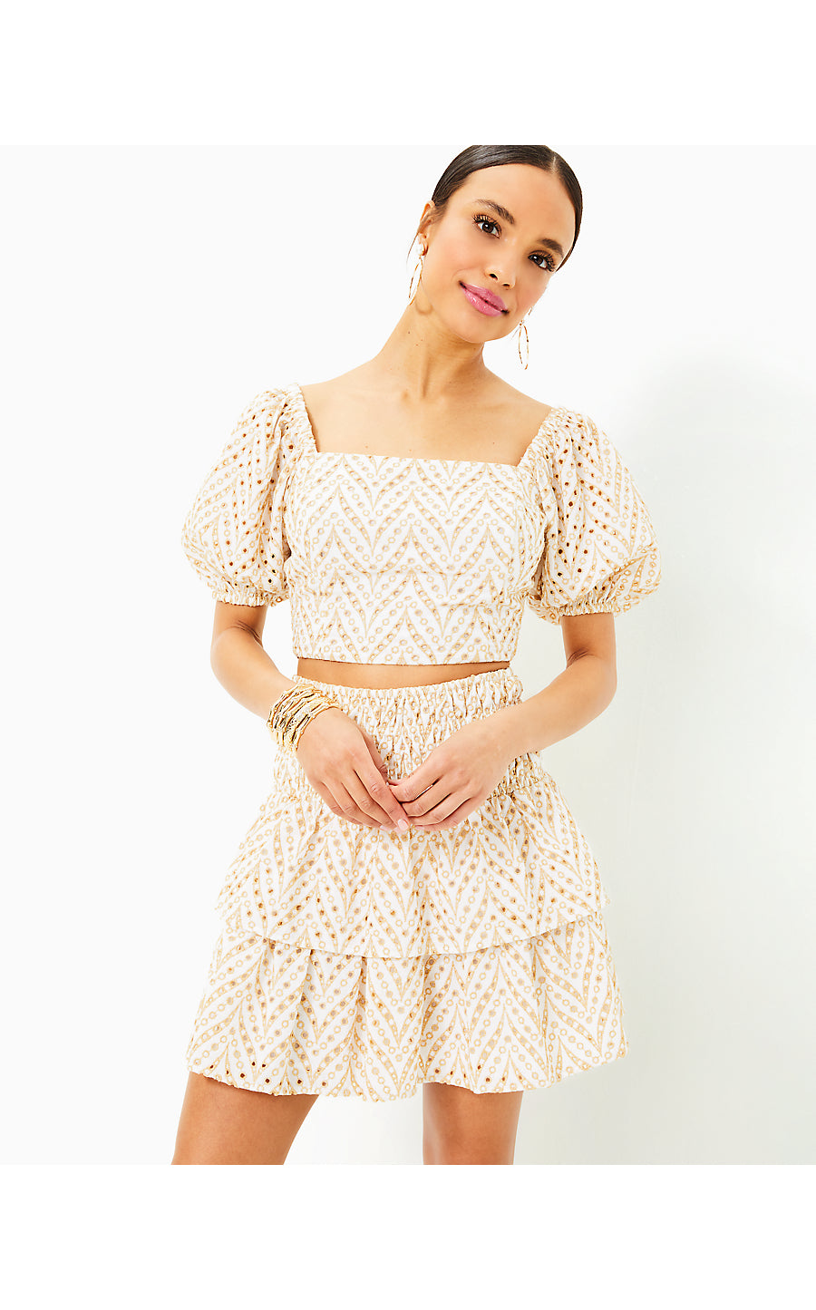 YARA EYELET SET, SAND BAR MERMAID TAIL METALLIC EYELET