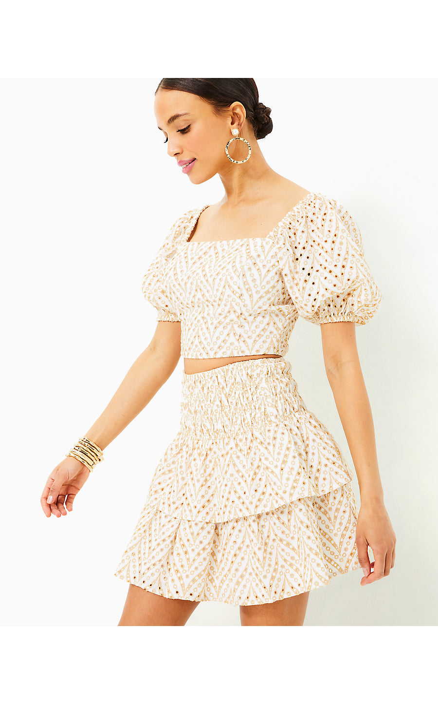 YARA EYELET SET, SAND BAR MERMAID TAIL METALLIC EYELET