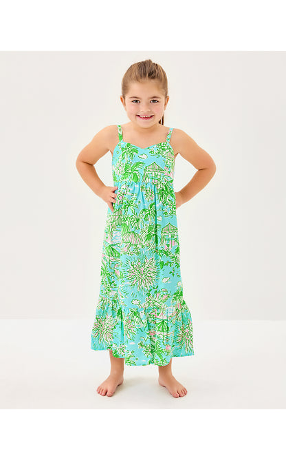 MINI HIEDI MAXI DRESS, FRESH WATER BLUE SUNBATHERS BLISS