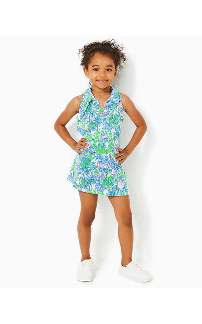 MINI MARTINA POLO DRESS, ORB GREEN SERVING IT UP