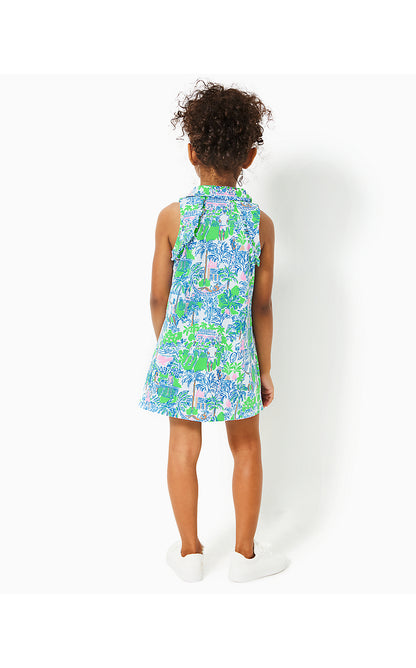 MINI MARTINA POLO DRESS, ORB GREEN SERVING IT UP
