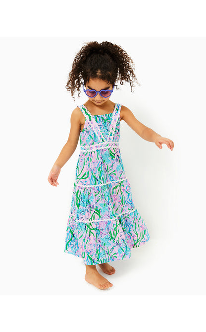 MINI POLLIE MIDI DRESS, MULTI SEACRET ESCAPE