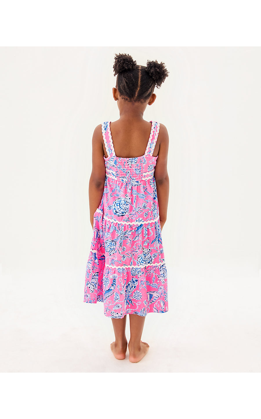 MINI POLLIE MIDI DRESS, ROUSSEAU PINK BAREFOOT BEACHCOMBERS