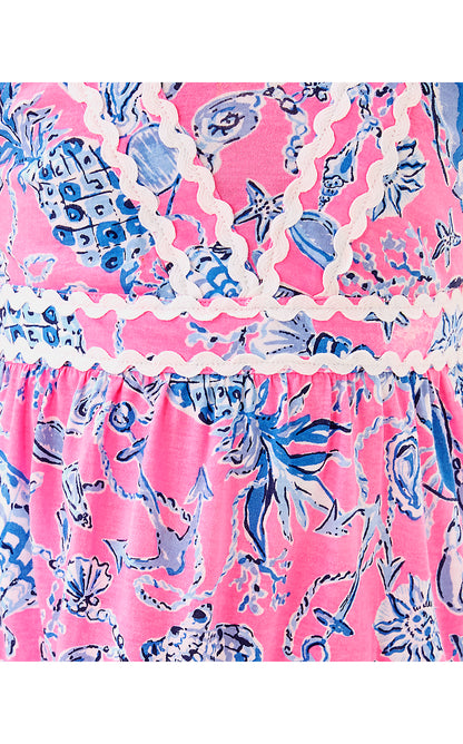 MINI POLLIE MIDI DRESS, ROUSSEAU PINK BAREFOOT BEACHCOMBERS