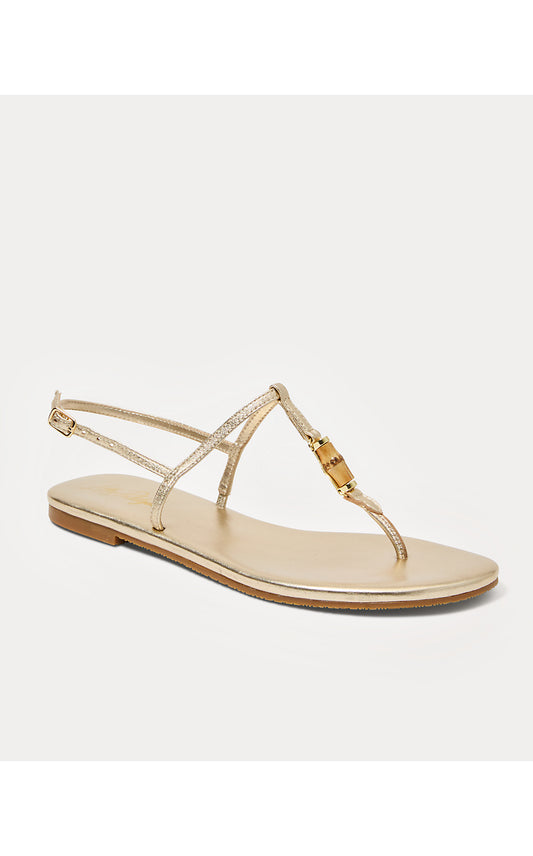 LEENA SANDAL, GOLD METALLIC