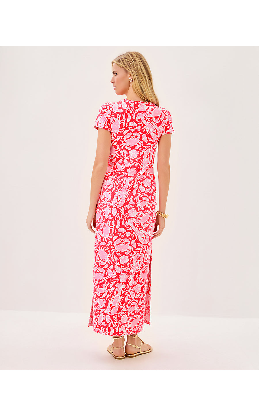 KADEN UPF 50+ MAXI DRESS, CANE CORAL CRAB COLLAB