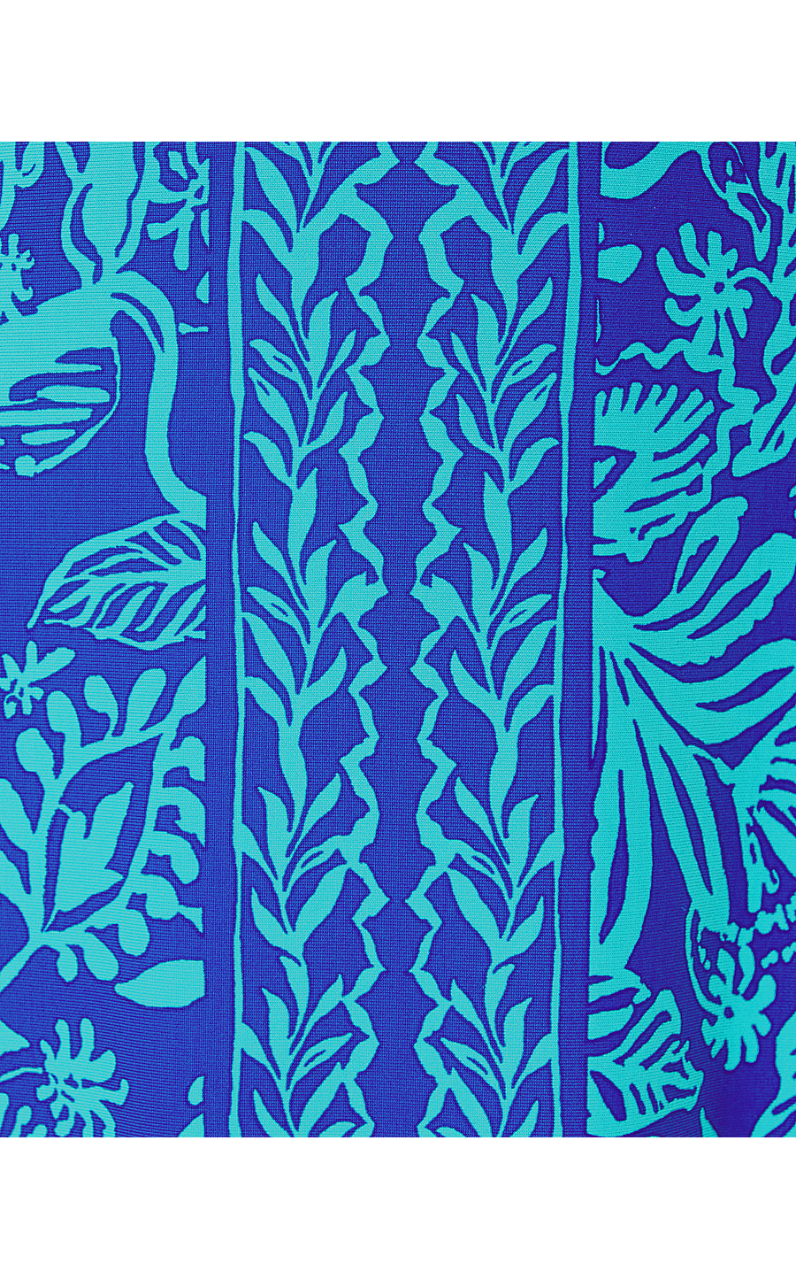 KADEN UPF 50+ MAXI DRESS, MARTINIQUE BLUE JUNGLE OASIS ENGINEERED CHILLYLILLY