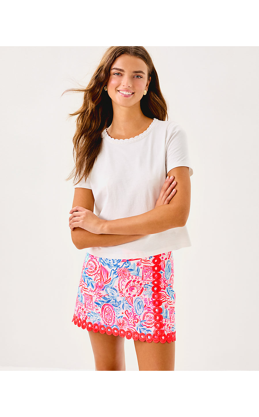 MICHELINA MINI SKORT, RESORT WHITE LIL SUN SEA SAND