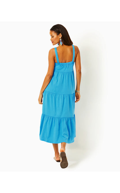 MIRI MIDI DRESS, LUNAR BLUE