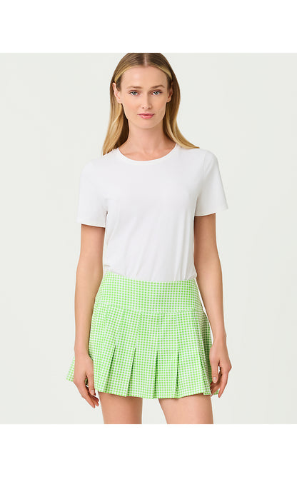ANNORA SKORT UPF 50+, PISTACHIO MACARON LIL CHECK IT GINGHAM