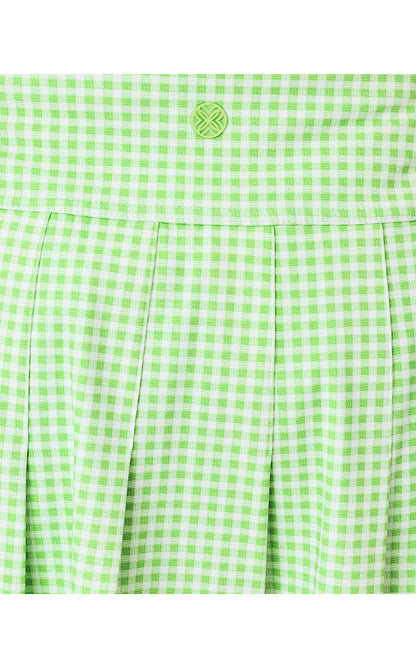 ANNORA SKORT UPF 50+, PISTACHIO MACARON LIL CHECK IT GINGHAM