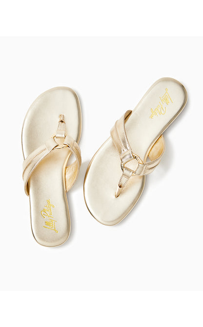 MCKIM SANDAL, GOLD METALLIC