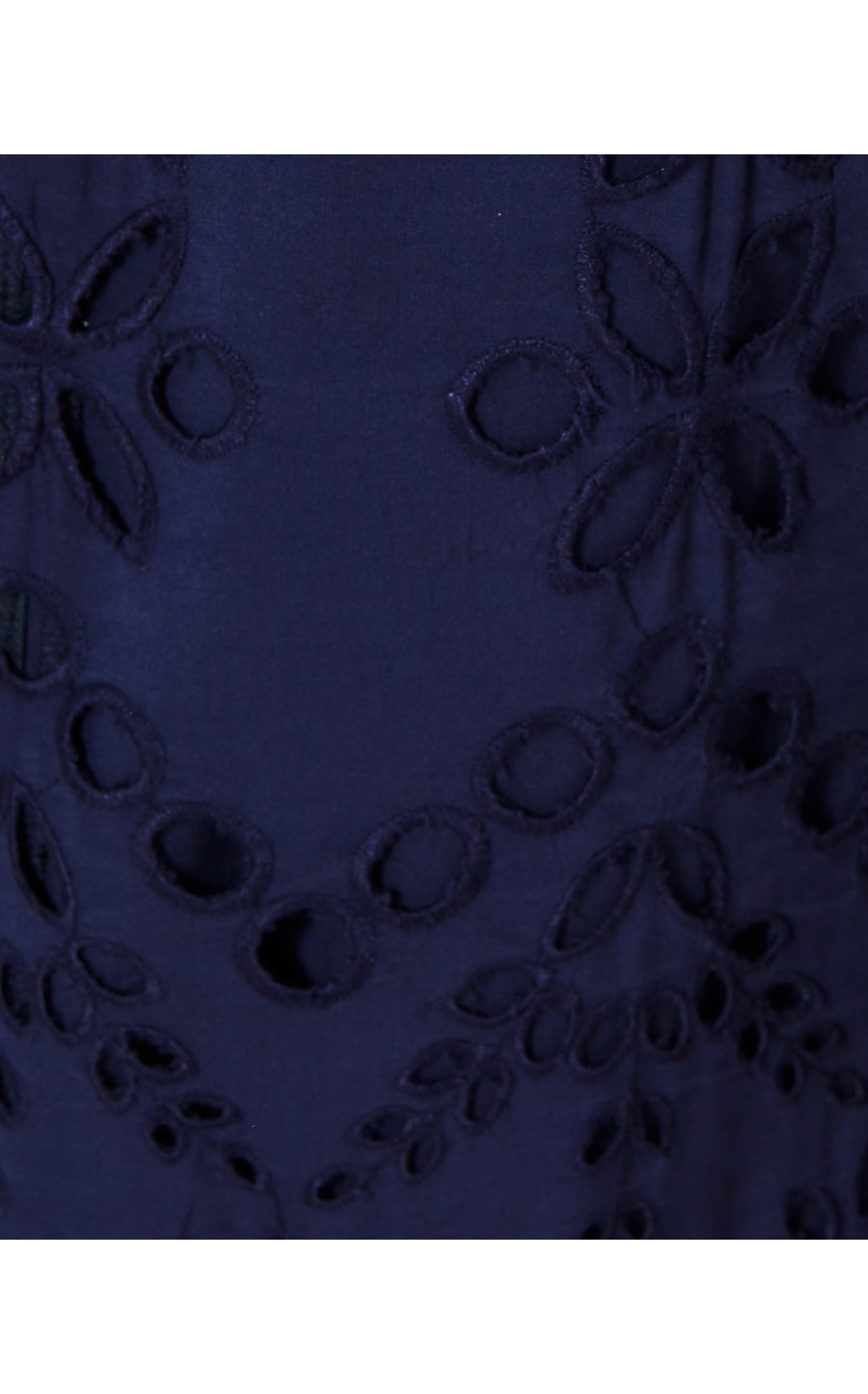 ALYNA LONG SLEEVE EYELET DRESS, TRUE NAVY SOIREE EYELET