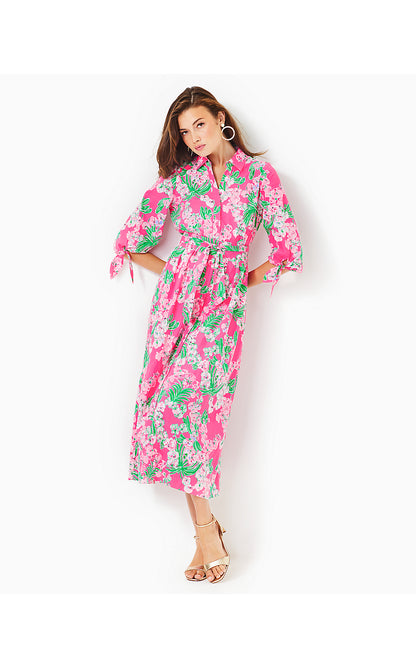 AMRITA 3/4 SLEEVE COTTON DRESS, ROXIE PINK WORTH A LOOK Palm Place AMRITA 3/4 SLEEVE COTTON DRESS, ROXIE PINK WORTH A LOOK Palm Place