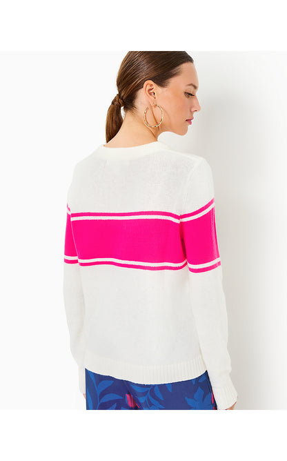 KELSA SWEATER, PASSION FRUIT PINK PALM BEACH FL JACQUARD