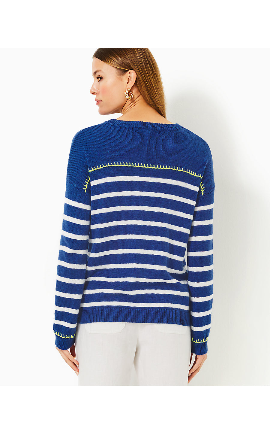 KYREN SWEATER, BLUE MED NEVER ENDING STRIPE