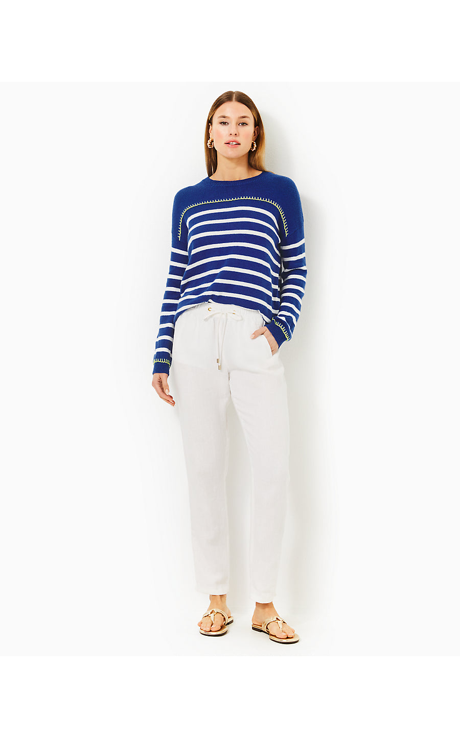 (取寄) リリー ピュリッツァー レディース セーター Lilly Pulitzer women Kyren Sweater Blue Med Never Ending Stripe Lilly Pulitzer, Womens, Kyren Sweater, Blue Med Never Ending