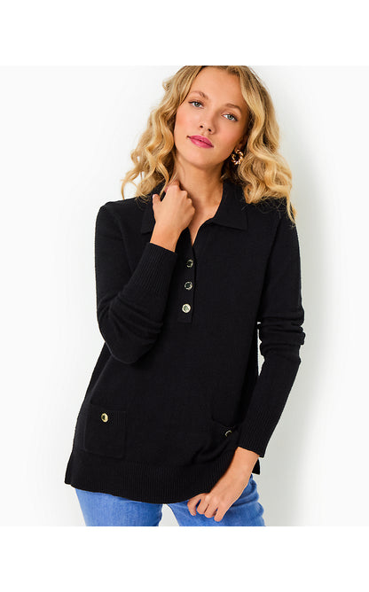 JETTE TUNIC SWEATER, BLACK