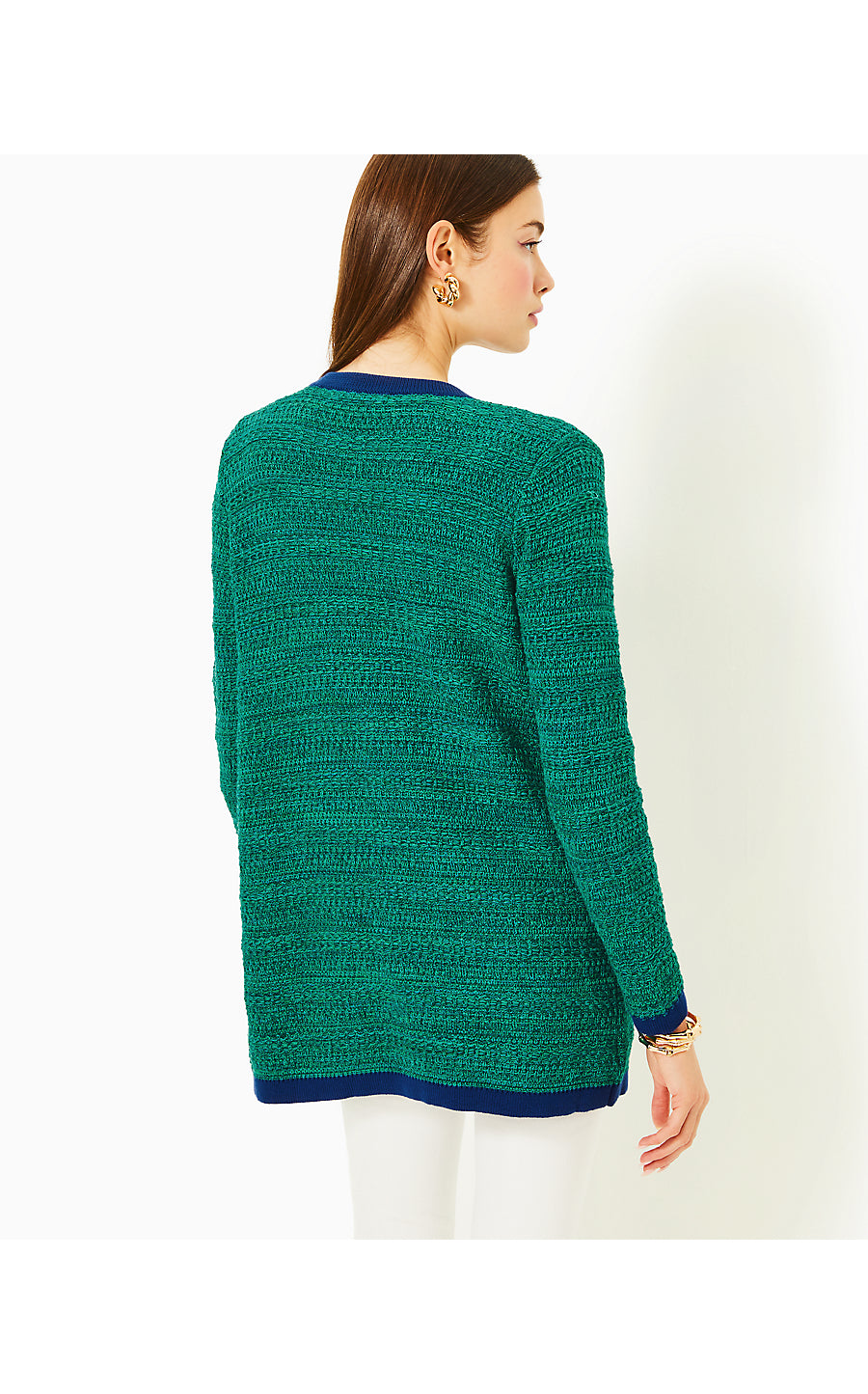 TANNERY SWEATER SET, DEEP LAGOON MOONLIGHT TWEED