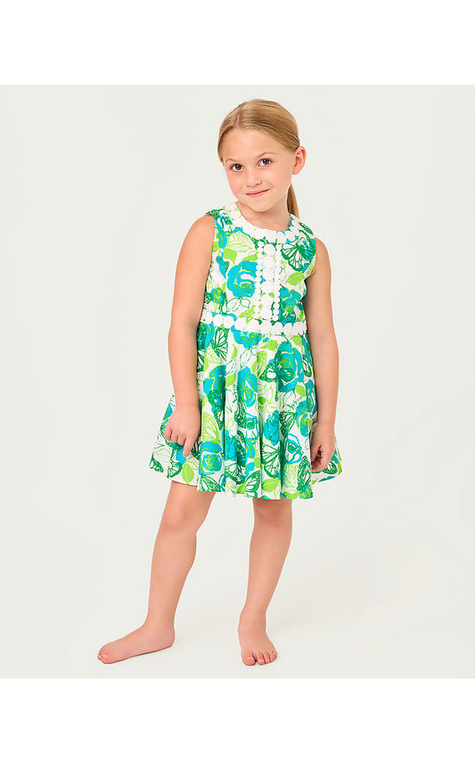 IDALA DRESS, RESORT WHITE MONARCH ROSE