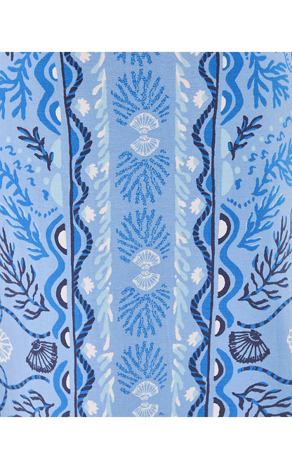 NOA STRAPLESS MAXI DRESS, JACARANDA BLUE KNOTTY AND NICE ENGINEERED KNIT MAXI