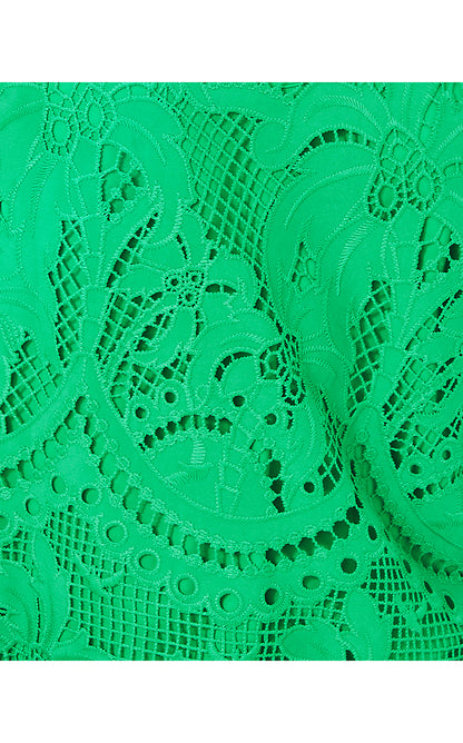 OAKLYNN TUNIC, BRAZILIAN GREEN PALMS IN PARADISE LACE