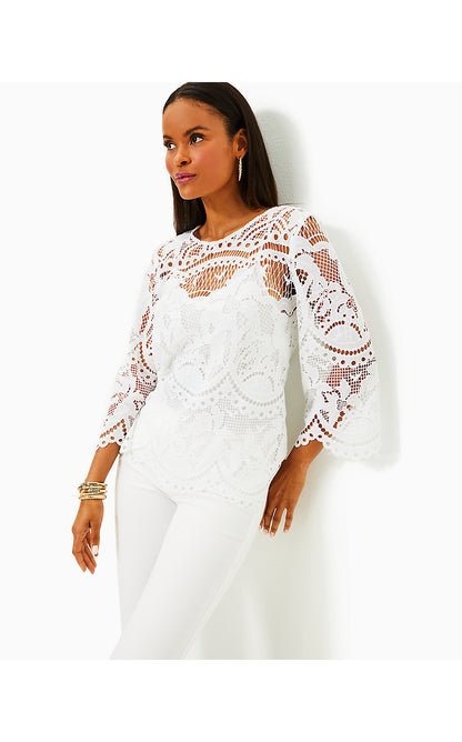 OAKLYNN TUNIC, RESORT WHITE PALMS IN PARADISE LACE