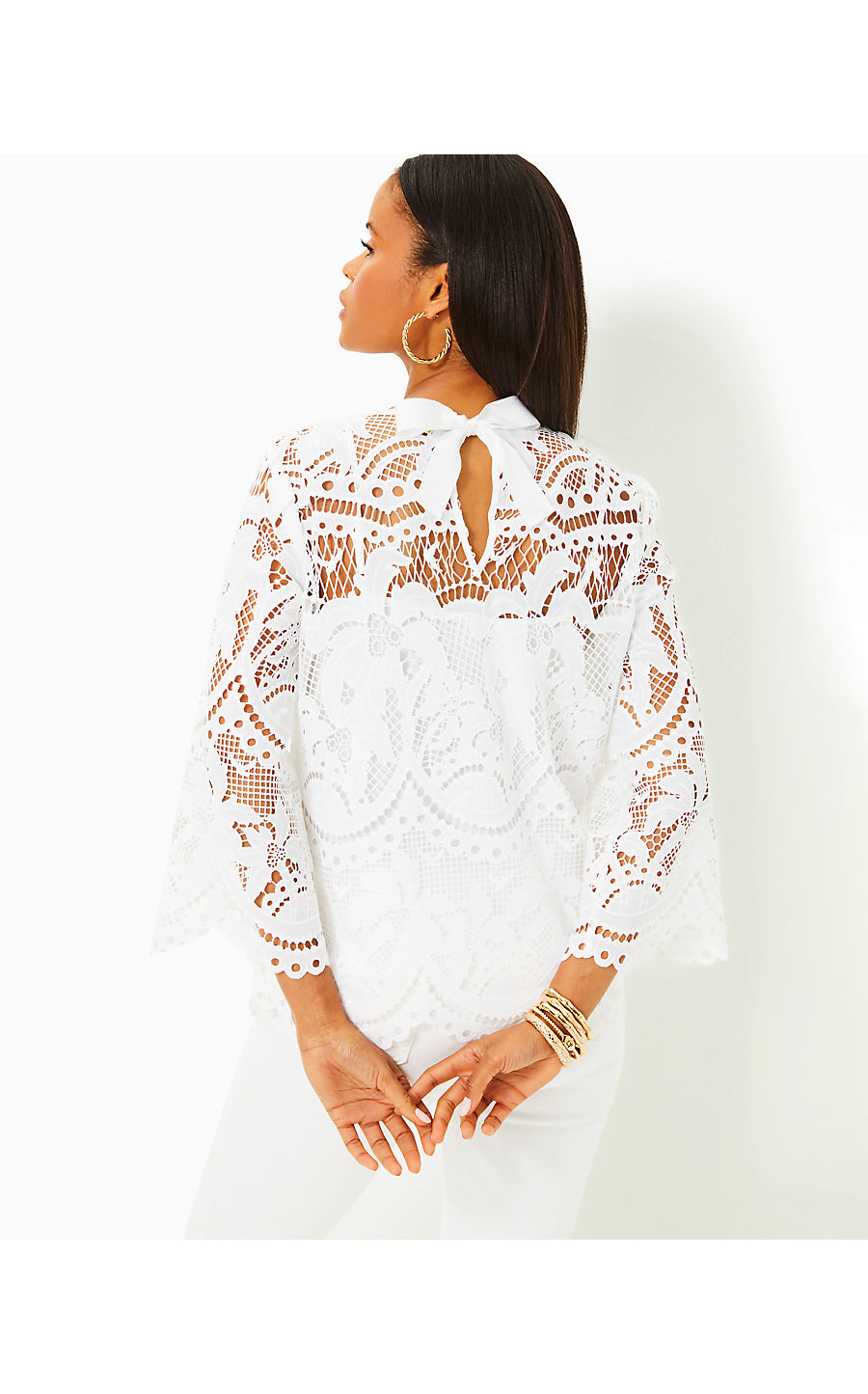 OAKLYNN TUNIC, RESORT WHITE PALMS IN PARADISE LACE