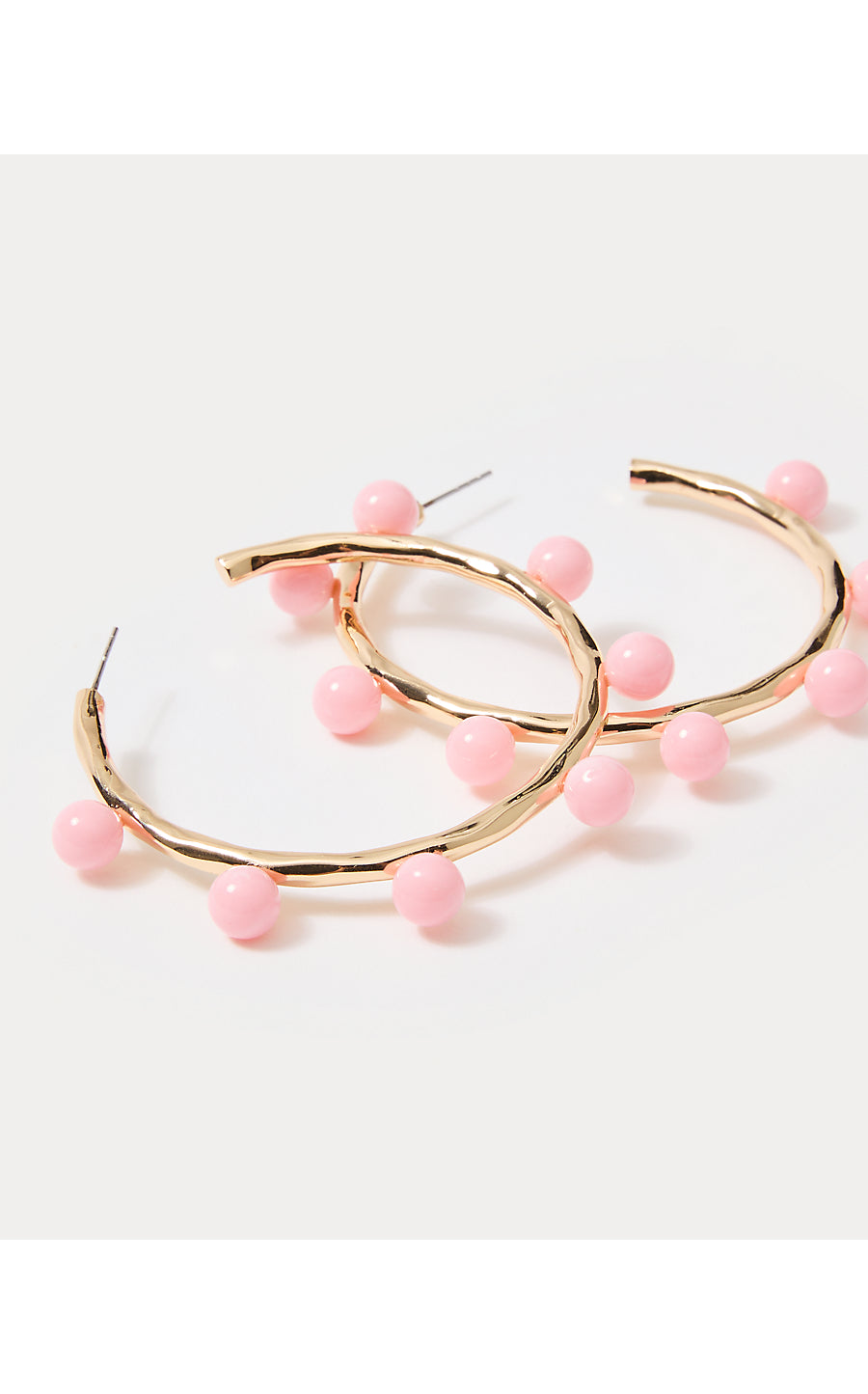 WAVE N SEA HOOP EARRINGS, CONCH SHELL PINK