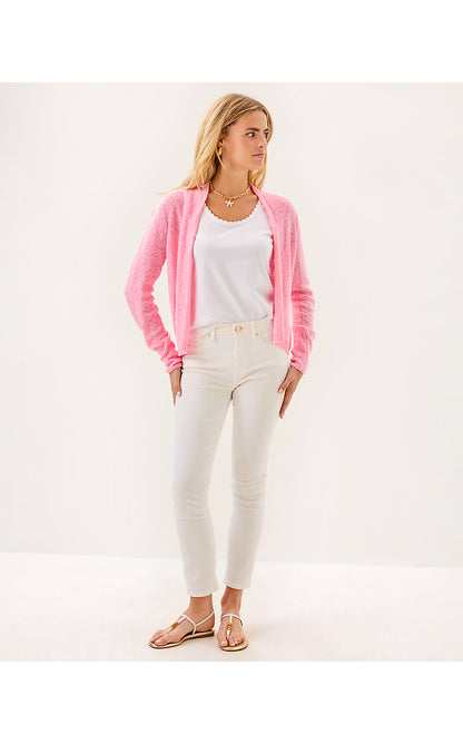 FARETTA CARDIGAN, CONCH SHELL PINK