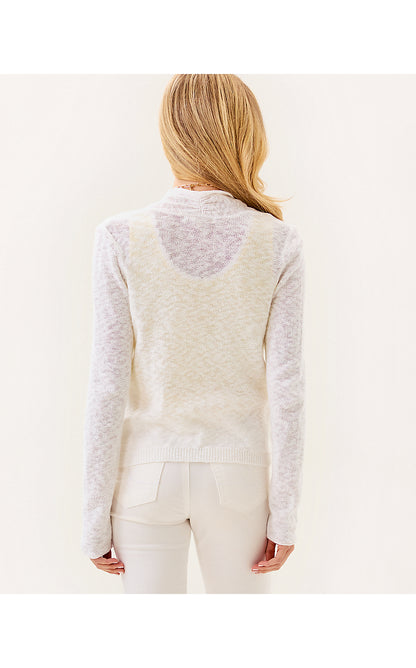 FARETTA CARDIGAN, RESORT WHITE