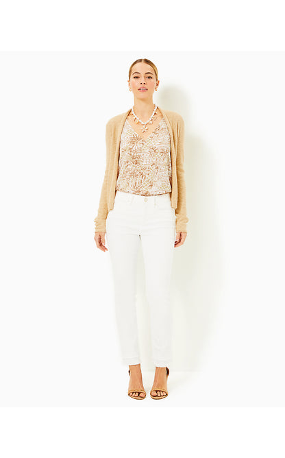 FARETTA CARDIGAN, SAND BAR