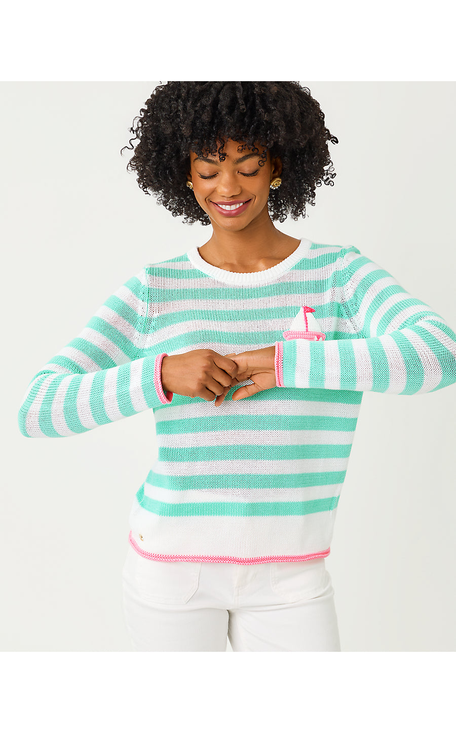 KELLYN SWEATER, MINT CONDITION NAUTI STRIPE