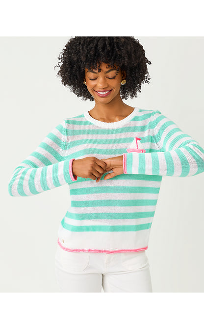 KELLYN SWEATER, MINT CONDITION NAUTI STRIPE