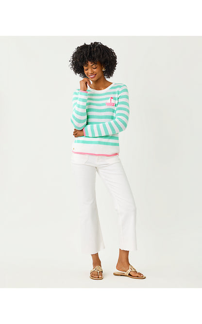KELLYN SWEATER, MINT CONDITION NAUTI STRIPE