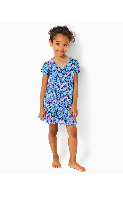 MINI CAMILLA SHORT SLEEVE DRESS, BARTON BLUE STAR GAZING