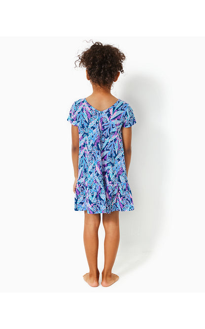 MINI CAMILLA SHORT SLEEVE DRESS, BARTON BLUE STAR GAZING