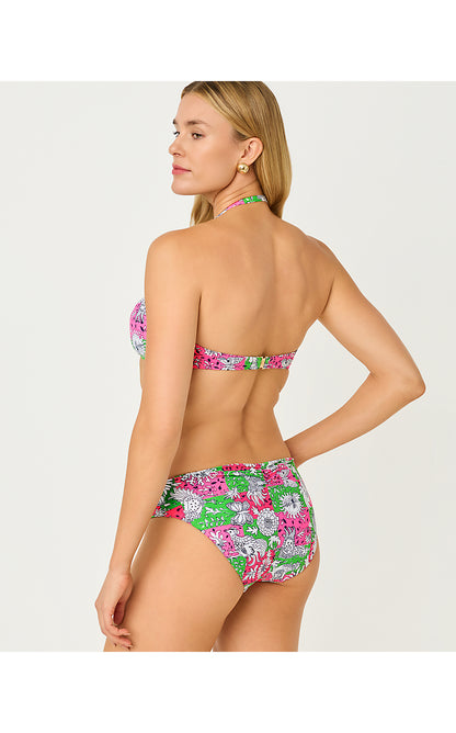 BETIE BIKINI BOTTOM, CHERRY BLOSSOM PINK LIL CHICKEN CHECK
