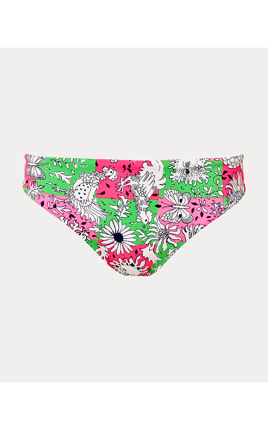BETIE BIKINI BOTTOM, CHERRY BLOSSOM PINK LIL CHICKEN CHECK