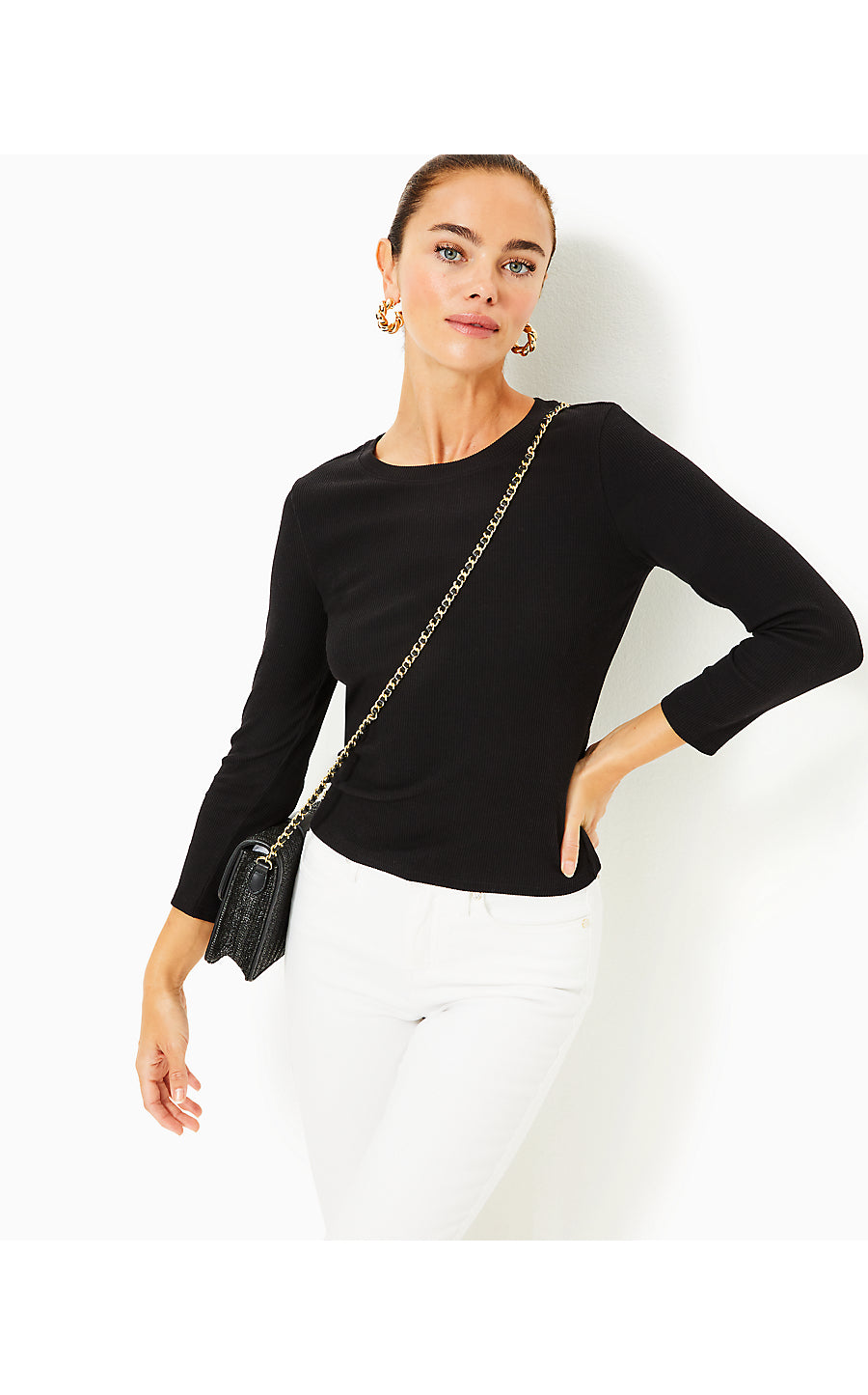ALANS KNIT TOP, NOIR