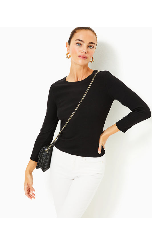 ALANS KNIT TOP, NOIR