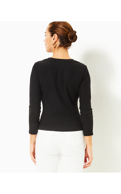 ALANS KNIT TOP, NOIR