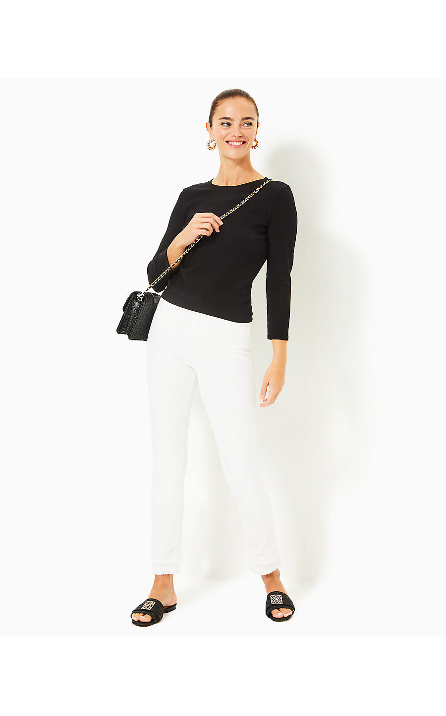 ALANS KNIT TOP, NOIR