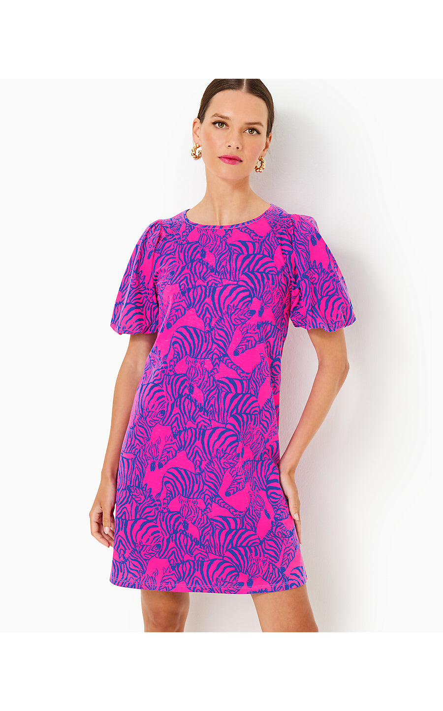 ROSEN DRESS, PASSION FRUIT PINK WILD NIGHTS