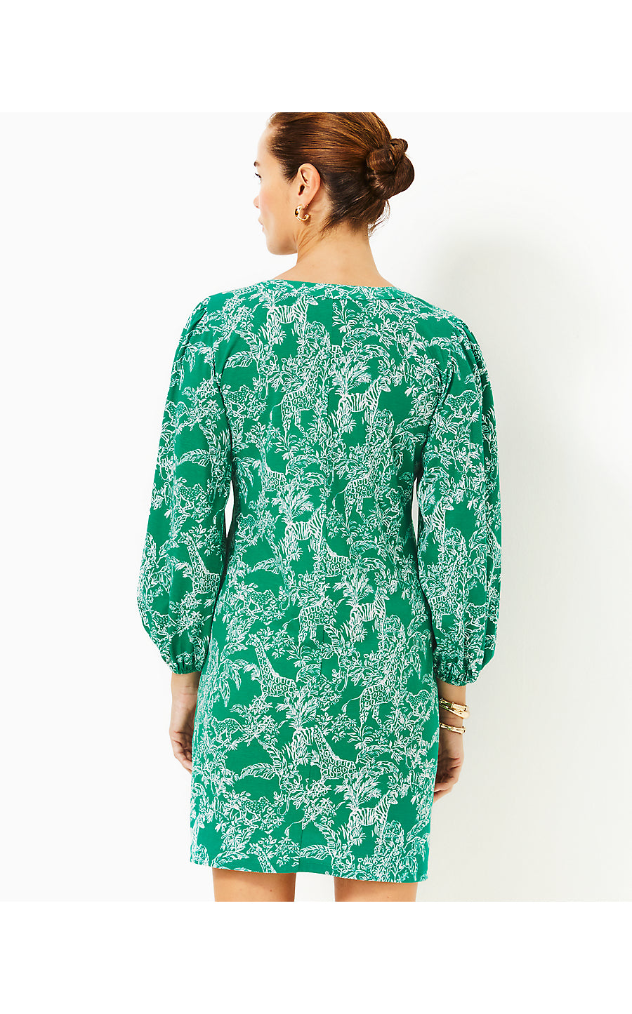 EMERY DRESS, FIDDLE LEAF GREEN SAFARI PARTY